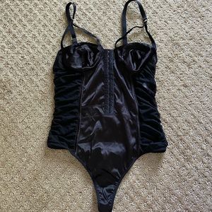 satin lingerie bodysuit